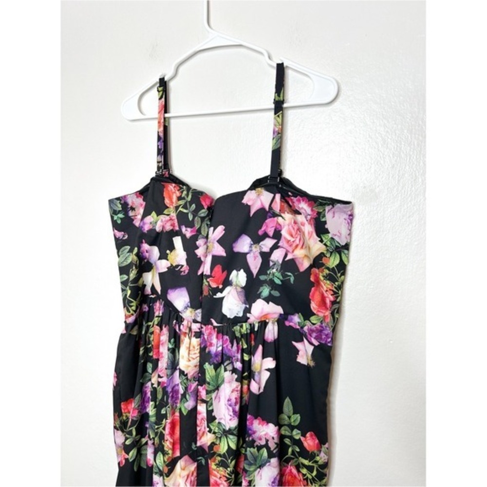 City Chic Floral Print Sleeveless High Low Midi Sundress XL - Picture 6 of 7
